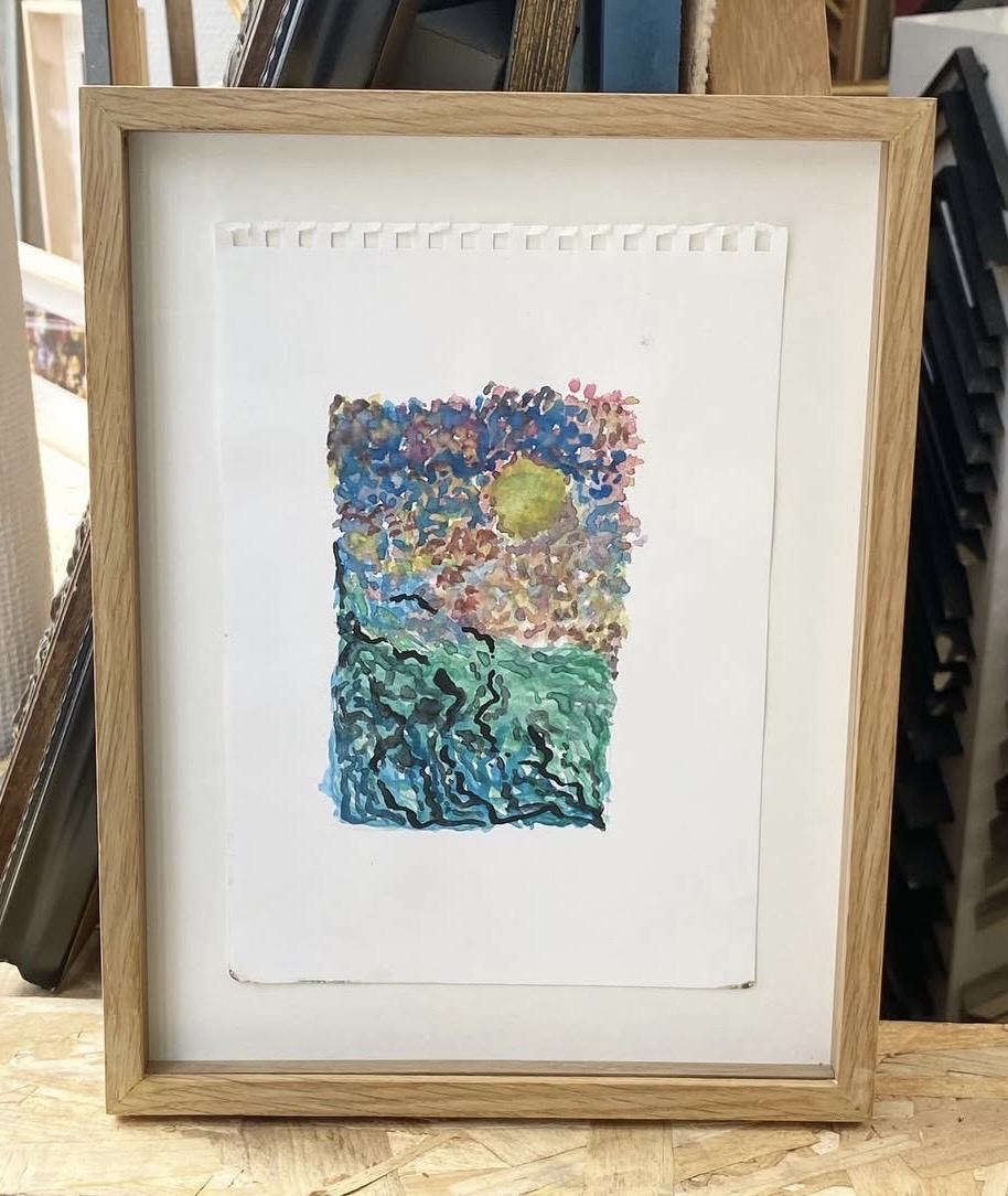 Encadrement aquarelle passe-partout conservation - Artisan encadreur Paris 9e